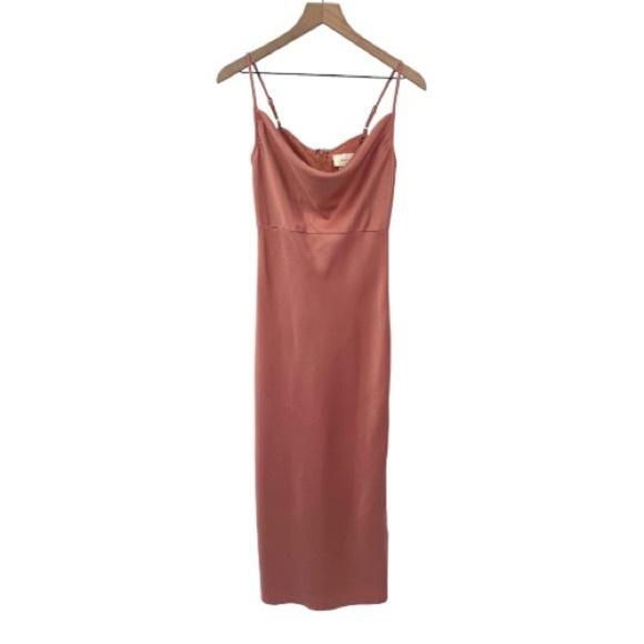 BHLDN Anthropologie Cali Satin Charmeuse Midi Slip Dress Sedona Sunset Size 2 - Picture 3 of 9